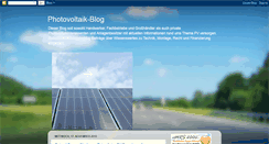 Desktop Screenshot of photovoltaik-blog.blogspot.com