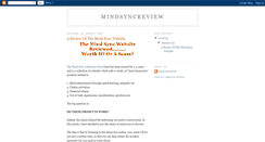 Desktop Screenshot of mindsyncreview.blogspot.com