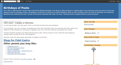 Desktop Screenshot of birthdaysofpoets.blogspot.com