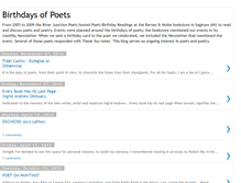 Tablet Screenshot of birthdaysofpoets.blogspot.com