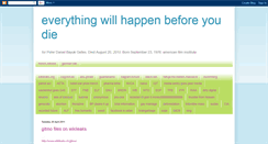 Desktop Screenshot of everythingwillhappenbeforeyoudie.blogspot.com