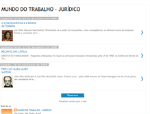 Tablet Screenshot of mundodotrabalho-juridico.blogspot.com