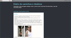 Desktop Screenshot of diariodecaminhosedestinos.blogspot.com