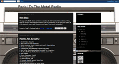 Desktop Screenshot of pedaltothemetalradioshow.blogspot.com