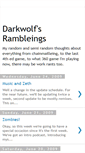 Mobile Screenshot of darkwolfsrambleings.blogspot.com
