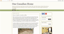 Desktop Screenshot of onecanadianhome.blogspot.com