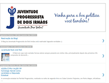 Tablet Screenshot of juventudeprogressistadedoisirmaos.blogspot.com