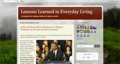 Desktop Screenshot of lessonslearnedineverydayliving.blogspot.com