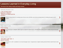 Tablet Screenshot of lessonslearnedineverydayliving.blogspot.com
