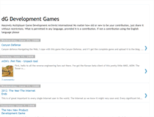 Tablet Screenshot of developmentgames.blogspot.com