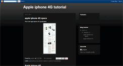 Desktop Screenshot of iphone-4g-tutorial.blogspot.com