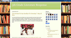 Desktop Screenshot of 5thgradelitresponse.blogspot.com