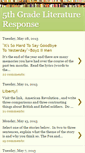 Mobile Screenshot of 5thgradelitresponse.blogspot.com