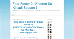 Desktop Screenshot of fear-factor-khiladi.blogspot.com