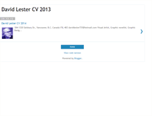 Tablet Screenshot of davidlestercv.blogspot.com