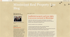 Desktop Screenshot of mississippirealpropertylawblog.blogspot.com