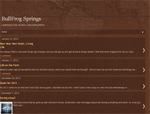 Tablet Screenshot of bullfrogsprings.blogspot.com