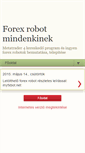 Mobile Screenshot of forexrobotmindenkinek.blogspot.com