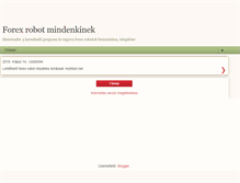 Tablet Screenshot of forexrobotmindenkinek.blogspot.com