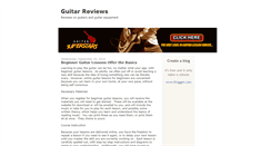 Desktop Screenshot of guitar-reviews.blogspot.com