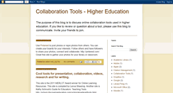 Desktop Screenshot of collaborationtoolshighereducation.blogspot.com