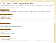 Tablet Screenshot of collaborationtoolshighereducation.blogspot.com