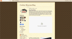 Desktop Screenshot of cowboymuseum.blogspot.com