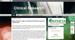 Desktop Screenshot of clinicalresearch-in.blogspot.com