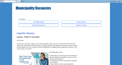 Desktop Screenshot of municipalityvacancies.blogspot.com