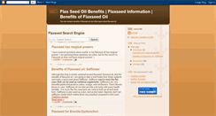Desktop Screenshot of benefitsofflaxseedoil.blogspot.com