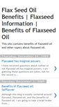 Mobile Screenshot of benefitsofflaxseedoil.blogspot.com