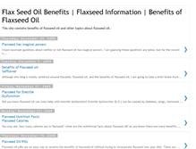 Tablet Screenshot of benefitsofflaxseedoil.blogspot.com