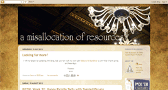 Desktop Screenshot of misallocationofresources.blogspot.com