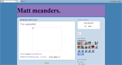 Desktop Screenshot of mattradcliffe.blogspot.com