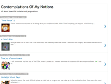 Tablet Screenshot of contemplationsofmynotions.blogspot.com