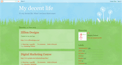 Desktop Screenshot of mydecentlife.blogspot.com