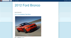 Desktop Screenshot of 2012-ford-bronco.blogspot.com