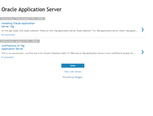 Tablet Screenshot of oracleapplicationserver.blogspot.com