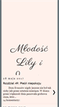 Mobile Screenshot of mlodosc-lily-i-jamesa.blogspot.com