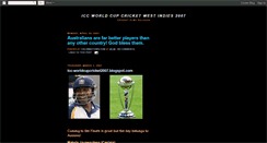 Desktop Screenshot of icc-worldcupcricket2007.blogspot.com