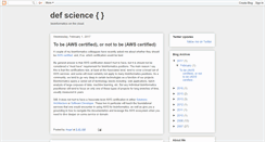 Desktop Screenshot of defsci.blogspot.com