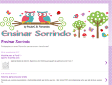 Tablet Screenshot of ensinarsorrindo.blogspot.com