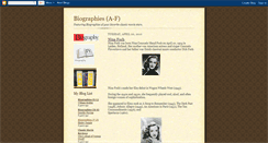 Desktop Screenshot of classic-biographies.blogspot.com