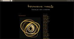 Desktop Screenshot of muertehermana.blogspot.com