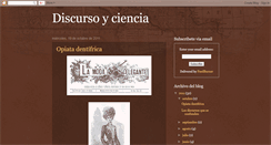 Desktop Screenshot of discursoyciencia.blogspot.com