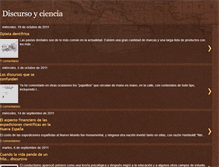 Tablet Screenshot of discursoyciencia.blogspot.com