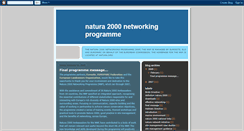 Desktop Screenshot of natura2000networkingprogramme.blogspot.com