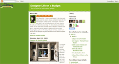 Desktop Screenshot of designerlifeonabudget.blogspot.com