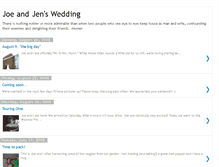 Tablet Screenshot of joeandjenswedding.blogspot.com