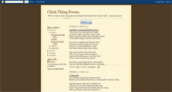 Desktop Screenshot of chickthingpoems.blogspot.com